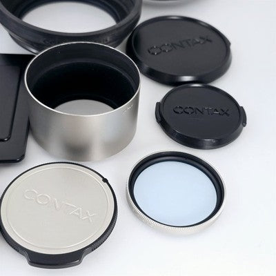 [Pre-owned] Contax Accessories Lot — Lens Hood, Caps, Adapter Ring, Filter — Near MINT — Japan #2471