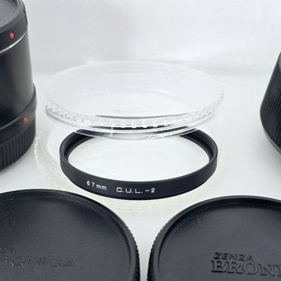 [Pre-owned] Zenza Bronica Accessories Lot — Body & Lens Caps, Extension Ring — SQ ETR — Near MINT — Japan #2989