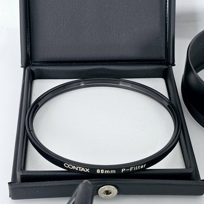[Pre-owned] Contax Accessories Lot — Lens Hood, Caps, Adapter Ring, Filter — Near MINT — Japan #2471