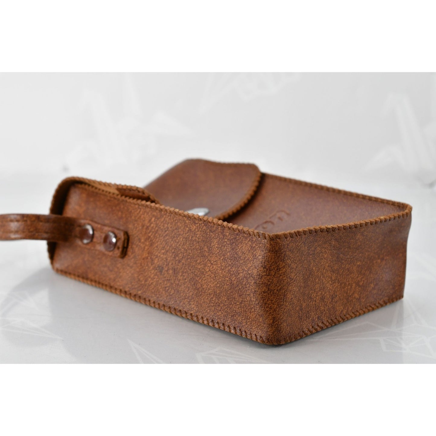 [Pre-owned] Nikon SS-7 Soft Brown Leather Flash Case for SB-7 SB-8 SB-9 SB-10 — MINT — Japan #2398