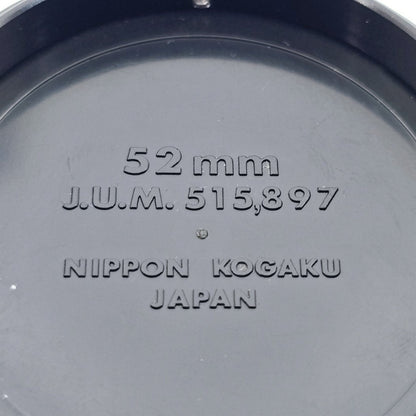 [Pre-owned] Nikon Nikkor 52mm Front Lens Cap Pin-Type Clip-On — Mint — Japan #5530