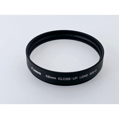 [Pre-owned] Canon 58mm Close-up Lens 500D Macro Filter for EF FD Lens — Near MINT — Japan #4989