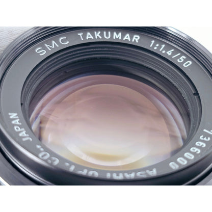 [Pre-owned] Pentax SMC Takumar 50mm F1.4 MF Lens M42 — Near MINT — Japan #4755