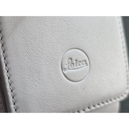 [Pre-owned] Leica 18699 Genuine Leather Camera Case White for C-LUX 2 — Unused — Japan #2477