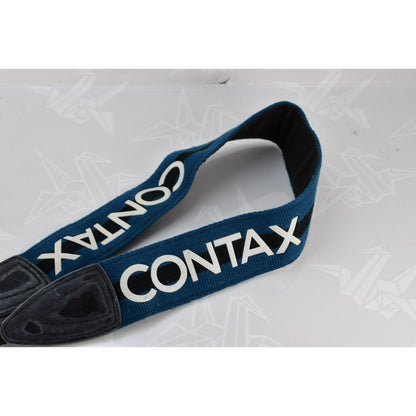 [Pre-owned] Contax Blue Black Neck Strap for 645 (No Lugs Included) — Excellent+++++ — Japan #2131