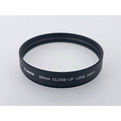 [Pre-owned] Canon 58mm Close-up Lens 500D Macro Filter for EF FD Lens — MINT — Japan #4634