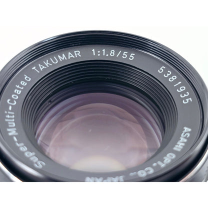 [Pre-owned] Pentax Super Multi Coated Takumar 55mm F1.8 SMC MF Lens M42 — Near MINT — Japan #4761
