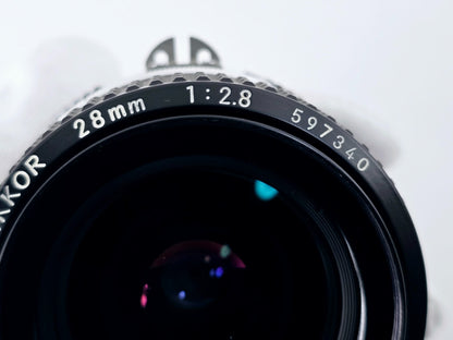 🌸[Near MINT+++] Nikon Ai Nikkor 28mm F2.8 Wide Angle MF Lens Genuine From Japan