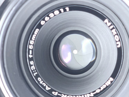 🌸[Near MINT] Nikon Non Ai Micro-Nikkor-P Auto 55mm F3.5 MF Lens From JAPAN