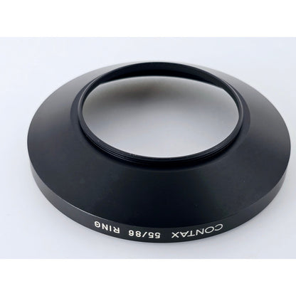 [Pre-owned] Contax Metal Lens Hood 5 with 55/86 Ring Adapter (Genuine) — Near MINT+++ — Japan #4796