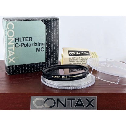 [Pre-owned] Contax 67mm C-Polarizing MC Filter w/ Case & Box — MINT — Japan #3654