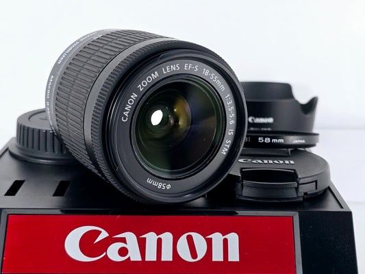 🌸[MINT] Canon EF-S 18-55mm F3.5-5.6 IS STM Zoom Lens w/EW-63C Hood From JAPAN