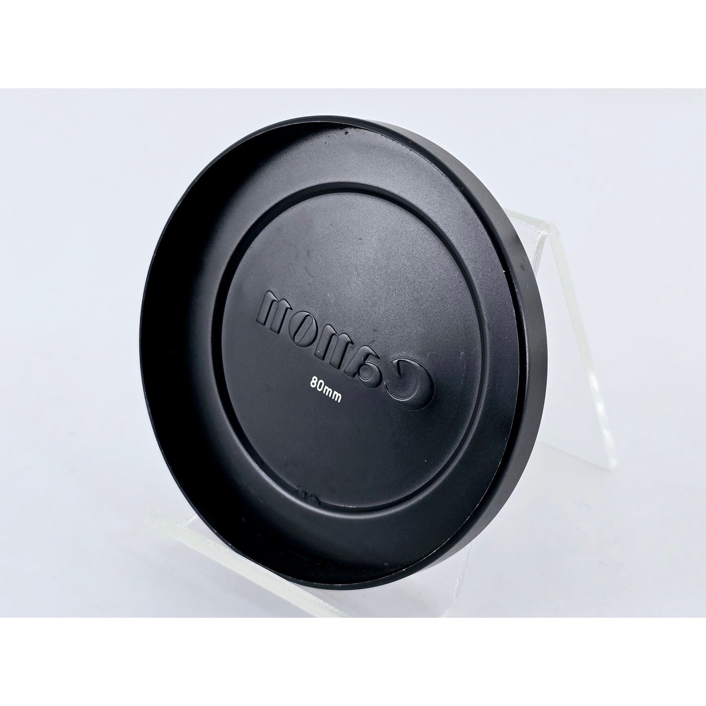 [Pre-owned] Canon 80mm Push-On Black Metal Front Lens Cap (Genuine) — Near MINT — Japan #4141