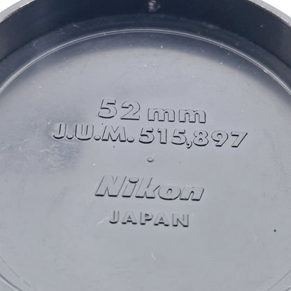 [Pre-owned] Nikon Nikkor 52mm Pin-Type Clip-On Front Lens Cap (Set of 2) — Near Mint — Japan #5532