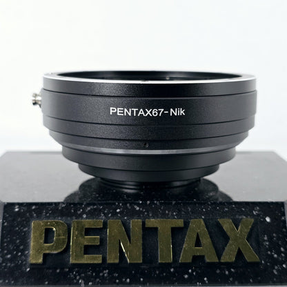 [Pre-owned] Pentax 67-Nikon Lens Mount Adapter (Pentax 67 6x7 Lens to Nikon F) — Mint — Japan #5685