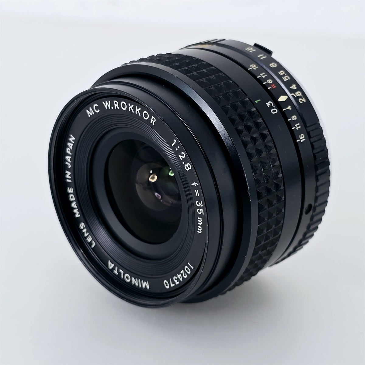 [Pre-owned] Minolta MC W.Rokkor 35mm F2.8 MF Wide Angle Lens — Near Mint+++ — Japan #5780