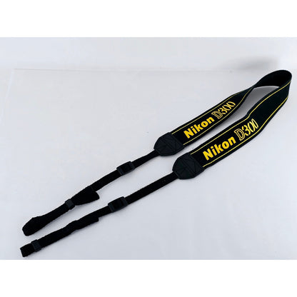 [Pre-owned] Nikon D300 Genuine DSLR Camera Neck Strap 1.5in (3.8cm) — MINT — Japan #3686