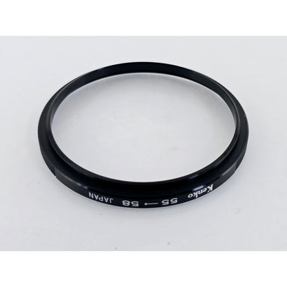 [Pre-owned] Kenko Metal Step Up Adapter Ring 55mm Lens to 58mm Filter — MINT — Japan #3918