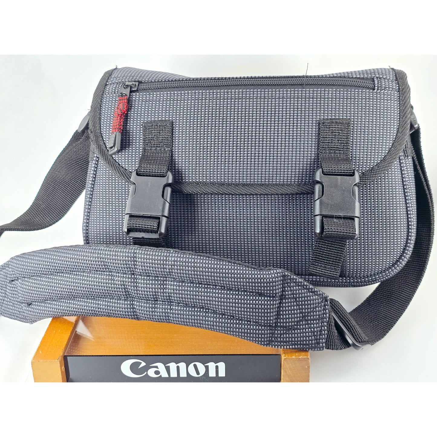[Pre-owned] Genuine Canon Camera Lens Shoulder Bag Nylon Black — MINT — Japan #5086