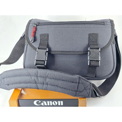 [Pre-owned] Genuine Canon Camera Lens Shoulder Bag Nylon Black — MINT — Japan #5086