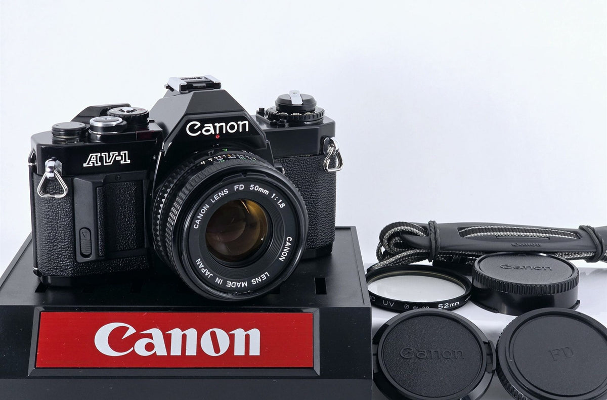 [Pre-owned] Canon AV-1 SLR Film Camera with New FD 50mm f/1.8 Lens — Near Mint — Japan #4929