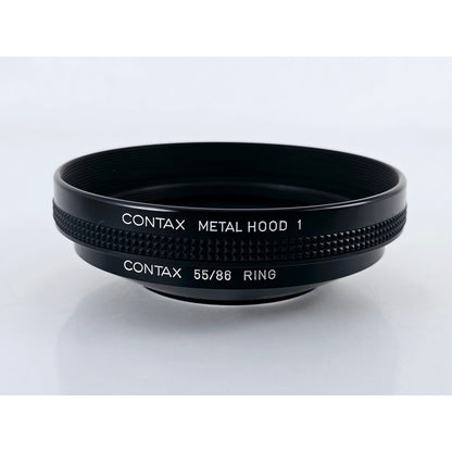 [Pre-owned] Contax Metal Hood 1 with 55/86 Adapter Ring (Genuine) — MINT — Japan #3569