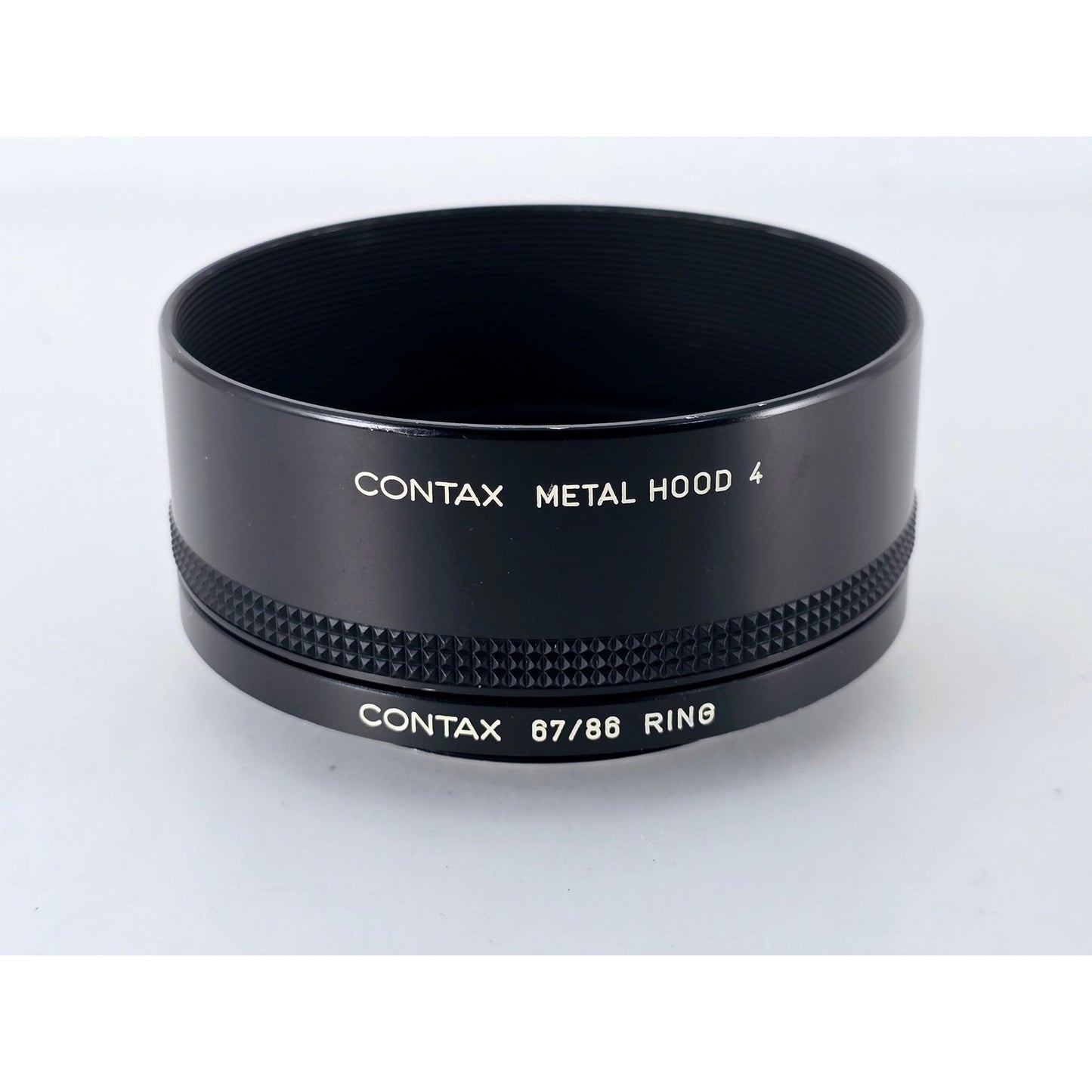 [Pre-owned] Contax Metal Lens Hood 4 with 67/86 Adapter Ring Set — MINT — Japan #4229