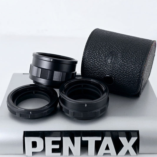[Pre-owned] Pentax Macro Extension Tube Ring Set No.1 2 3 for M42 Mount — Top Mint — Japan #5666