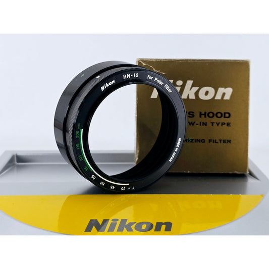 [Pre-owned] Nikon HN-12 Metal Lens Hood for Polarizing Filter — Unused — Japan #4393