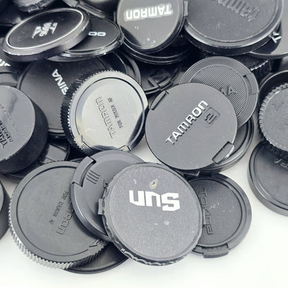 [Pre-owned] Bulk Lot 100 pcs Assorted Front & Rear Camera Lens Caps — Near Mint — Japan #5565