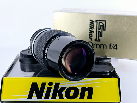 🌸[Near MINT+++] Nikon Ai Nikkor 200mm F4 Telephoto MF Lens F Mount From Japan