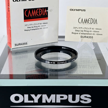 [Pre-owned] Olympus Step Up Ring 43mm to 55mm Filter Adapter — Mint — Japan #5525