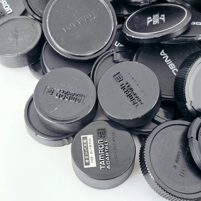 [Pre-owned] Bulk Lot 100 pcs Assorted Front & Rear Camera Lens Caps — Near Mint — Japan #5565