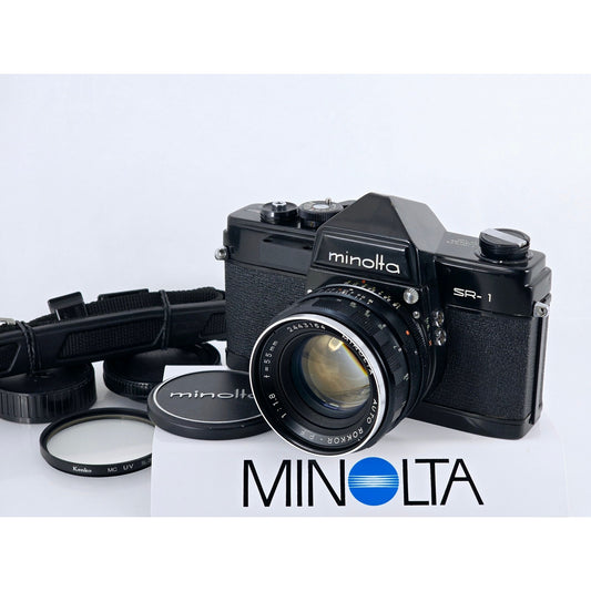 [Pre-owned] Minolta SR-1 Black 35mm Film Camera with Auto Rokkor 55mm F1.8 — Near MINT — Japan #2771
