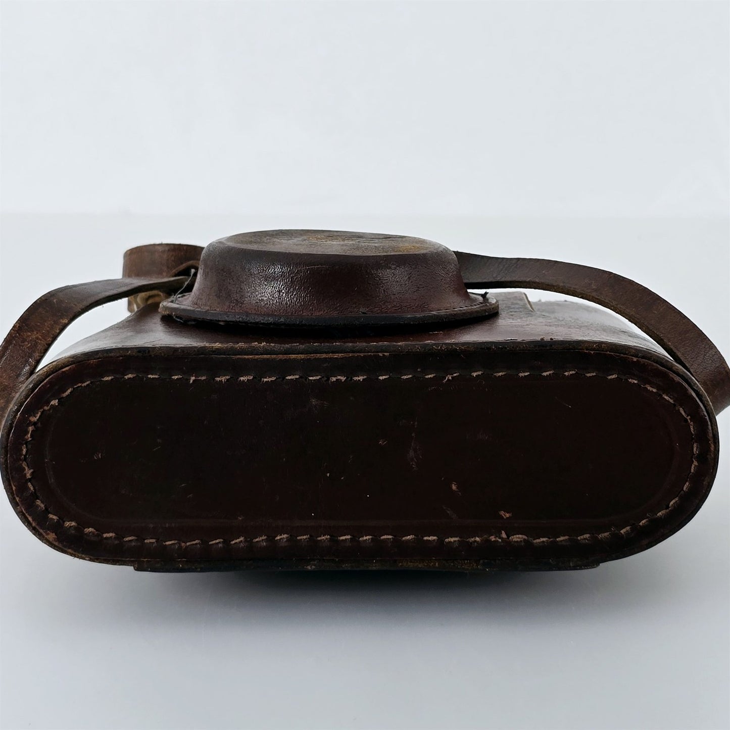 [Pre-owned] Vintage Leica Brown Leather Hard Camera Case — Excellent+++++ — Japan #5455