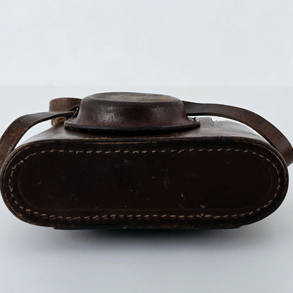 [Pre-owned] Vintage Leica Brown Leather Hard Camera Case — Excellent+++++ — Japan #5455