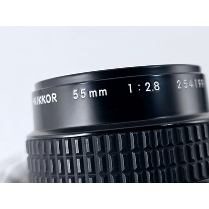[Pre-owned] Nikon Ai-s Micro Nikkor 55mm F2.8 MF Lens — Near MINT — Japan #4376