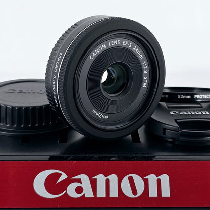 [Pre-owned] Canon EF-S 24mm f/2.8 STM Wide Angle Prime AF Lens — Near Mint+++ — Japan #5603