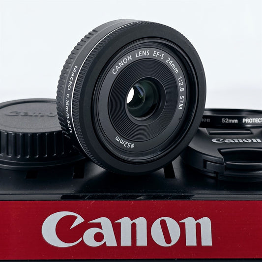 [Pre-owned] Canon EF-S 24mm f/2.8 STM Wide Angle Prime AF Lens — Near Mint+++ — Japan #5603