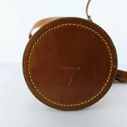 [Pre-owned] Genuine Hasselblad Hard Leather Lens Carrying Case — Excellent+++++ — Japan #5347