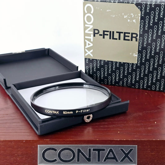[Pre-owned] Contax P-Filter 82mm Kyocera w/ Case & Box — Unused — Japan #1974