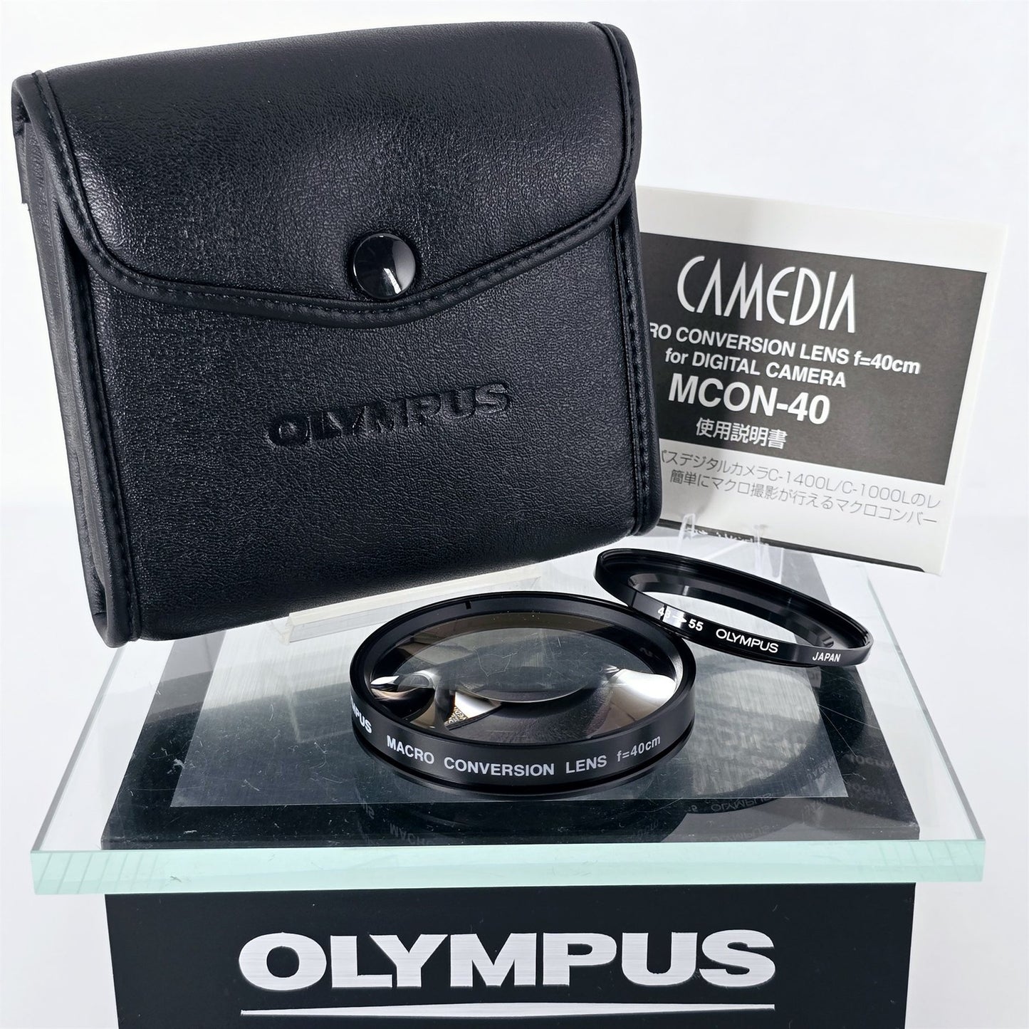 [Pre-owned] Olympus MCON-40 Macro Conversion Lens w/ 43-55mm Step-Up Ring — Mint — Japan #5526