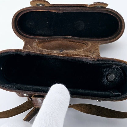 [Pre-owned] Vintage Leica Brown Leather Hard Camera Case — Excellent+++++ — Japan #5455