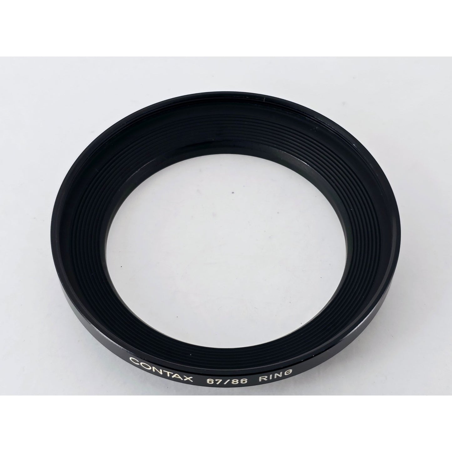 [Pre-owned] Contax Metal Lens Hood 4 with 67/86 Adapter Ring Set — MINT — Japan #4229
