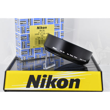 [Pre-owned] Nikon HN-34 Screw-in Lens Hood for 77mm Circular Polarizing Filter — Unused — Japan #2229