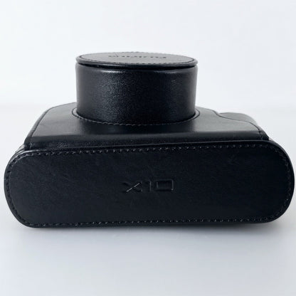 [Pre-owned] Genuine Fujifilm LC-X10 Black Leather Camera Case for X10 — Mint — Japan #5514