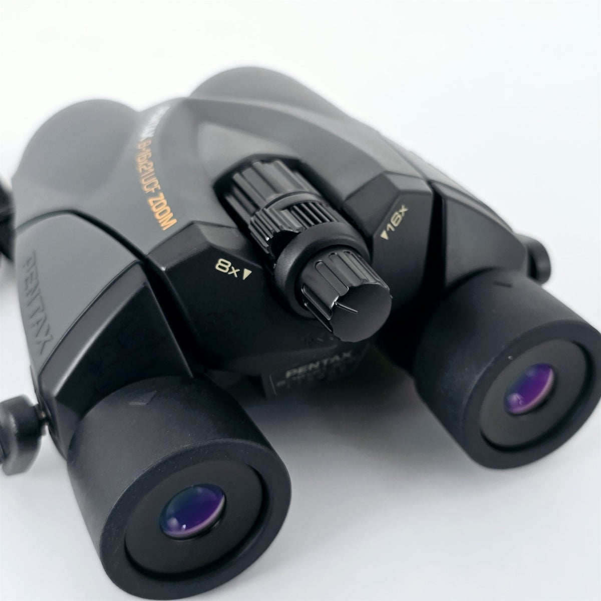 [Pre-owned] Pentax UCF Compact 8-16x21 Zoom Binoculars (Gray) — Near Mint — Japan #5543
