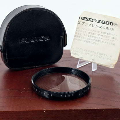 [Pre-owned] Fujica Single-8 Z600 Close Up Lens 47mm w/ Case Genuine — Near MINT — Japan #1745