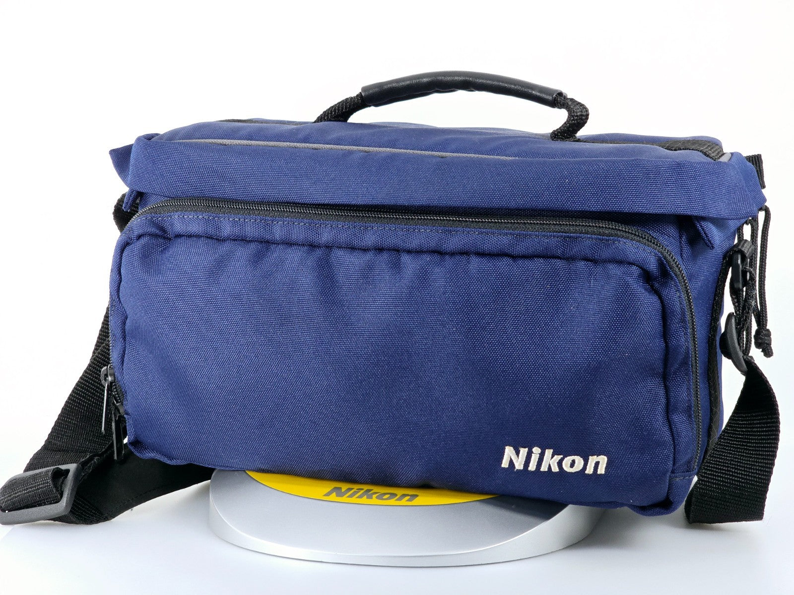 🌸[Near MINT] Genuine Nikon Camera Lens Shoulder Bag Nylon Navy blue From JAPAN