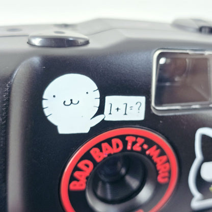 [Pre-owned] Sanrio Bad Badtz-Maru 35mm Point & Shoot Film Camera Black — Near Mint — Japan #5754